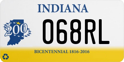 IN license plate 068RL