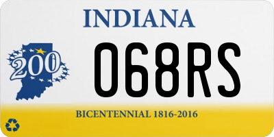 IN license plate 068RS