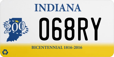 IN license plate 068RY