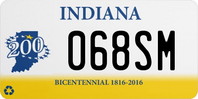 IN license plate 068SM