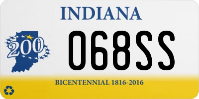 IN license plate 068SS