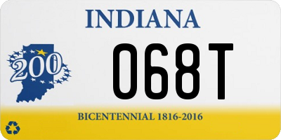 IN license plate 068T