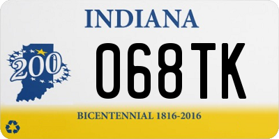 IN license plate 068TK