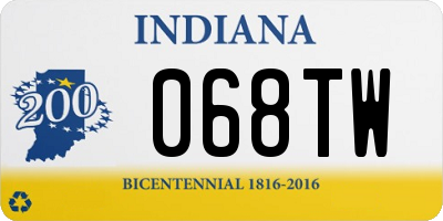 IN license plate 068TW