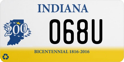 IN license plate 068U