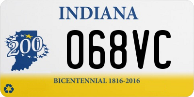 IN license plate 068VC