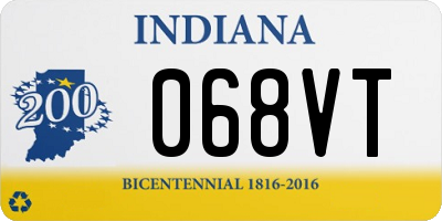 IN license plate 068VT