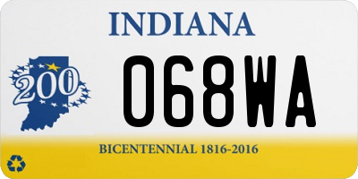 IN license plate 068WA