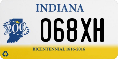 IN license plate 068XH