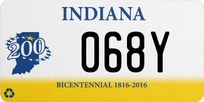 IN license plate 068Y