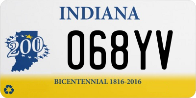 IN license plate 068YV