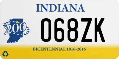 IN license plate 068ZK