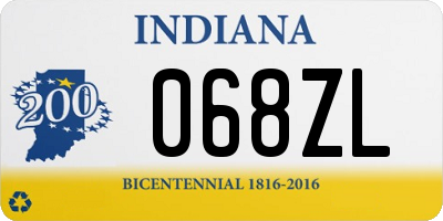 IN license plate 068ZL