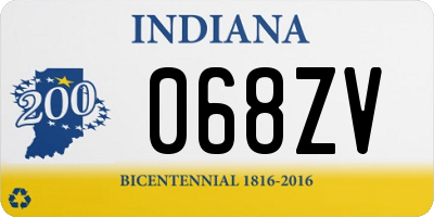 IN license plate 068ZV