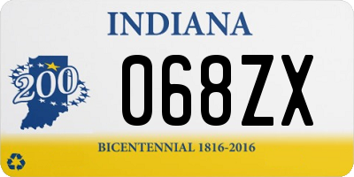 IN license plate 068ZX