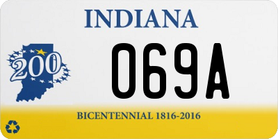IN license plate 069A