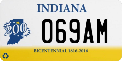IN license plate 069AM