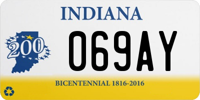 IN license plate 069AY