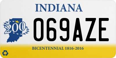 IN license plate 069AZE