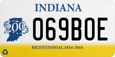 IN license plate 069BOE