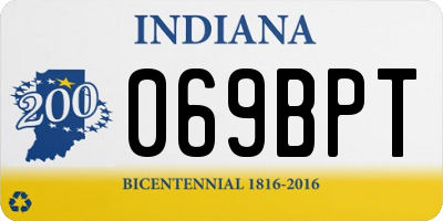 IN license plate 069BPT