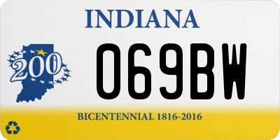 IN license plate 069BW