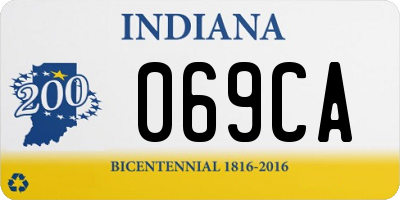 IN license plate 069CA