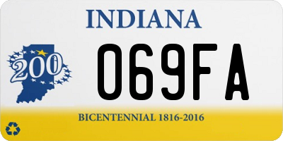 IN license plate 069FA