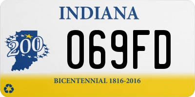 IN license plate 069FD