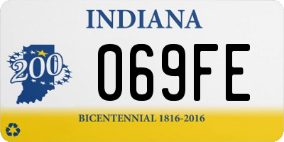 IN license plate 069FE