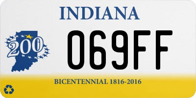 IN license plate 069FF