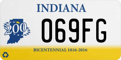 IN license plate 069FG