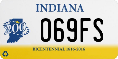 IN license plate 069FS