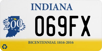 IN license plate 069FX