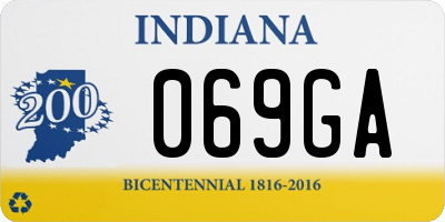 IN license plate 069GA