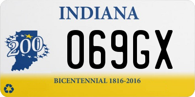 IN license plate 069GX