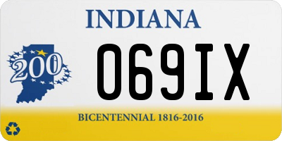 IN license plate 069IX