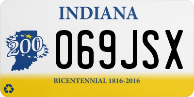 IN license plate 069JSX