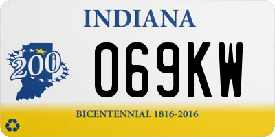 IN license plate 069KW