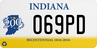 IN license plate 069PD