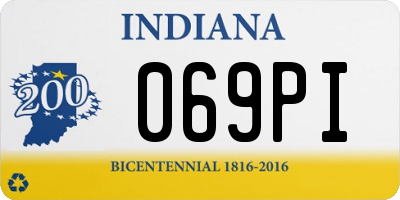 IN license plate 069PI