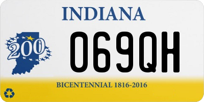 IN license plate 069QH