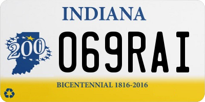 IN license plate 069RAI