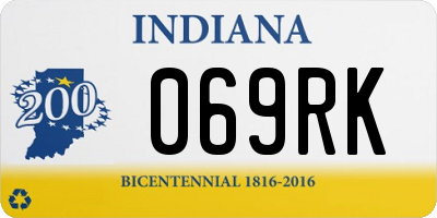 IN license plate 069RK