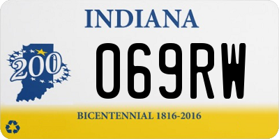 IN license plate 069RW
