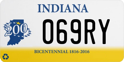 IN license plate 069RY