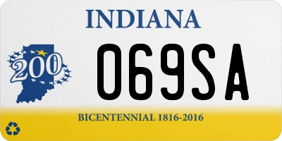 IN license plate 069SA