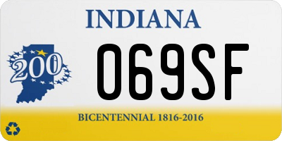 IN license plate 069SF