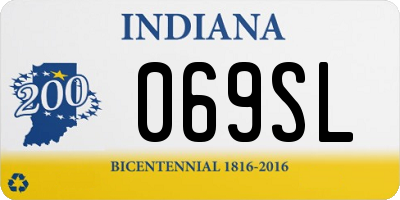 IN license plate 069SL