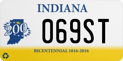 IN license plate 069ST